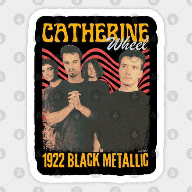 Catherine Wheel Vintage 1992 // 1922 Black Metallic Original Fan Design Artwork Sticker by A Design for Life